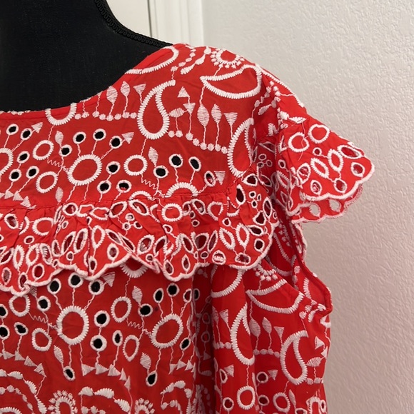 ASOS River Island Broderie Blouse Cold Shoulder - Picture 9 of 14